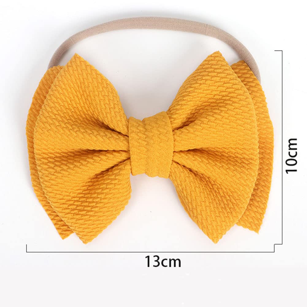 Koolgil Baby Girl'S 5 Inches Soft Double Bow-Knot Nylon Headband Toddler Headdress For Photography Party Festivals (3-Red Army G