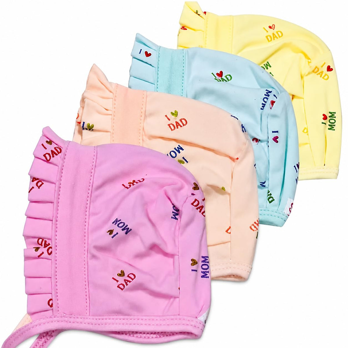 Fabsquare Baby Caps For Born 03 Months Soft Cotton Caps For Babies Gentle Stretchy Infant Beanie For Hospital Coming Home And W