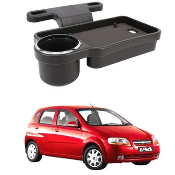 Oshotto (FT04) Foldable Car Auto Headrest Rear Back Seat Table Drink Food Cup Tray Holder Compatible with Chevrolet Uva Old/Uva