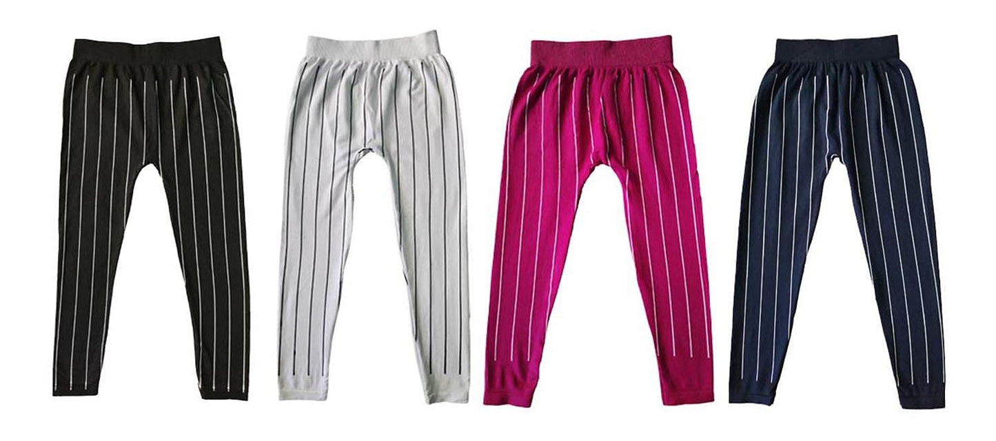 LOVO Girls Lycra Leggings (SLEX0102030470, Multicolor, 78 Years) Pack of 4