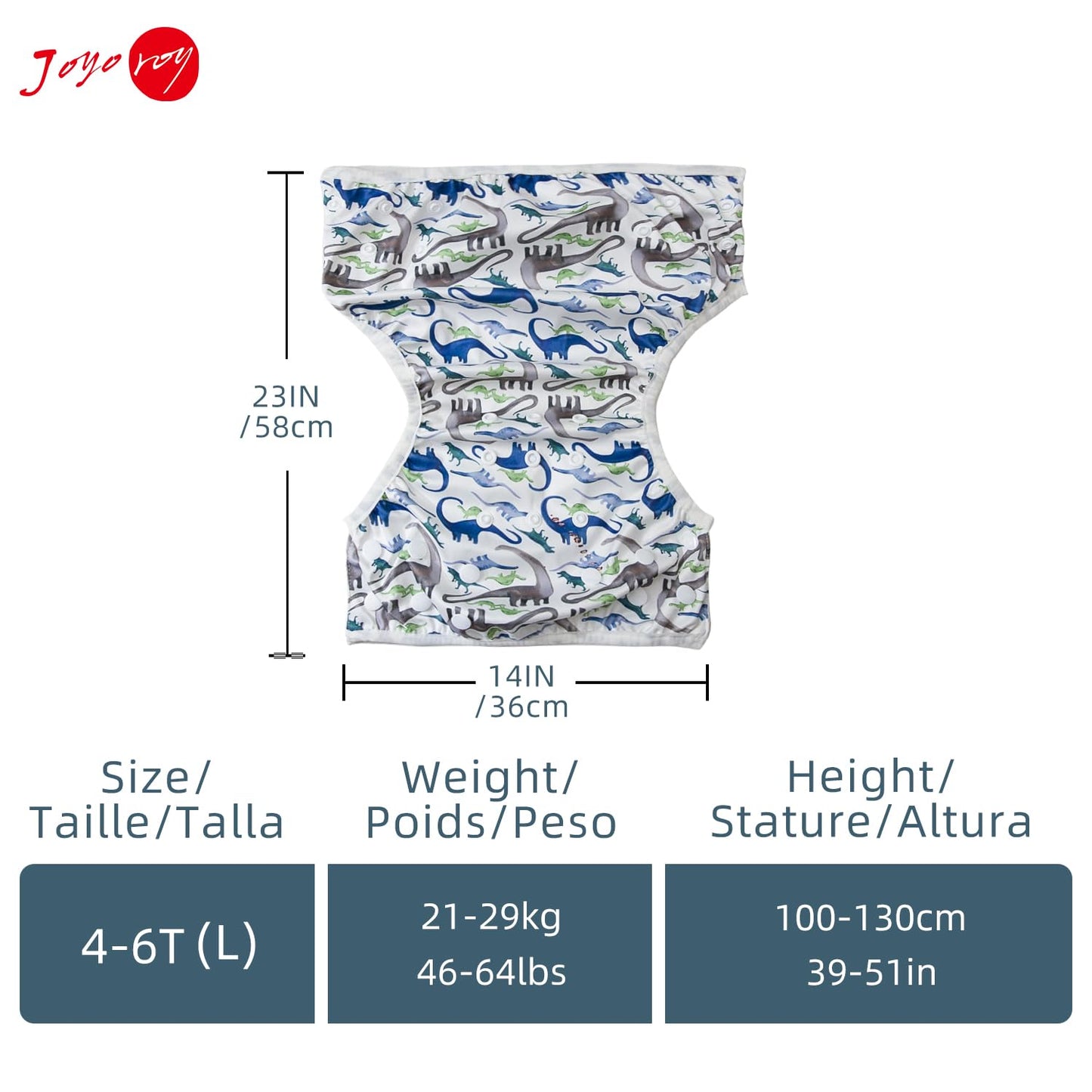 Joyo Roy Baby Swim Diaper Reusable Toddler Swim Diaper Swim Diapers Medium Swim Diapers Size 5 Swim Diapers Large Waterproof Dia