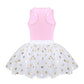 CM C&M WODRO Toddler Kids Baby Girls Birthday Princess Outfits Vest Sleeveless Tank Top Dot Mesh Tutu Skirt 2PCS Summer Skirt Se