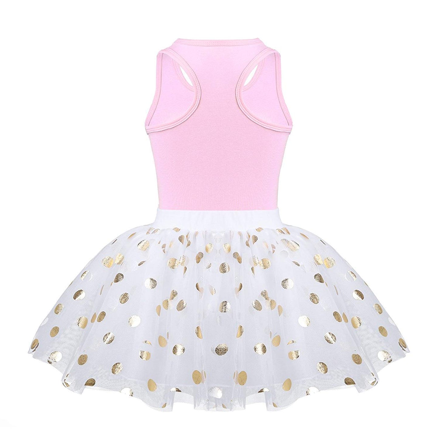 CM C&M WODRO Toddler Kids Baby Girls Birthday Princess Outfits Vest Sleeveless Tank Top Dot Mesh Tutu Skirt 2PCS Summer Skirt Se