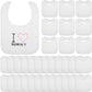 Toulite 50 Pcs White Bibs For Baby Washable Reusable Waterproof Feeder Bibs Cotton Baby Bibs With Double Sided Design For Fabric