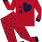 Little Hand Kids Valentines Day Pajamas Toddler Girls Love Hearts Long Sleeve Shirt Pant Sets Children Clothes Red 2T