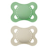 Mam Original Matte Baby Pacifier, Nipple Shape Helps Promote Healthy Oral Development, Sterilizer Case, 2 Pack, 0-6 Months, Unis