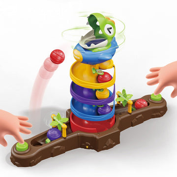 Fullware Dinosaur Ball Drop Toys for 1 2 3 4 5 6 7 8 Years Old Kids, Dino Spin Twister Toddlers Toy, Shoot Balls Toddler Montess