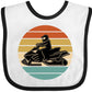 Inktastic Snowmobile Retro Sunset Baby Bib White And Black 39640