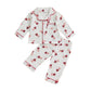 Nokpsedcb Toddler Boy Girl Valentines Pajamas Cute Heart Print Long Sleeves Shirt And Elastic Pants Loungewear Sleepwear (Red He