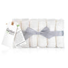 Parker Baby Washcloths - 6 Pack Of 100% Cotton Muslin Wash Cloths - Soft, Absorbent And Natural - White