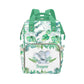 Noverbibi Custom Diaper Bag with Name Personalized Elephant Leaf Nylon Travel Backpack for Holiday Travel Customized Nappy Chang