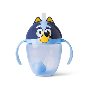 The First Years Bluey Trainer Weighted Straw Cup - Toddler Cups With Weighted Straw - Baby And Toddler Straw Cup Spill Proof - B