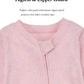 Aablexema Baby Footie Pajamas With Mittens - 3Pcs Infant Footed Sleeper Cotton Sleepwear Outfits(Grey Khaki/Dot/Pink, 0-3M)