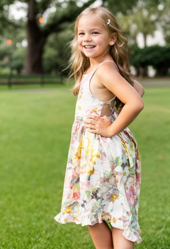 Toddler Vintage Floral Girls Dress Baby Backless Sundress Sleeveless Matching Outfits (Us, Age, 2 Years, 3 Years, Pink)