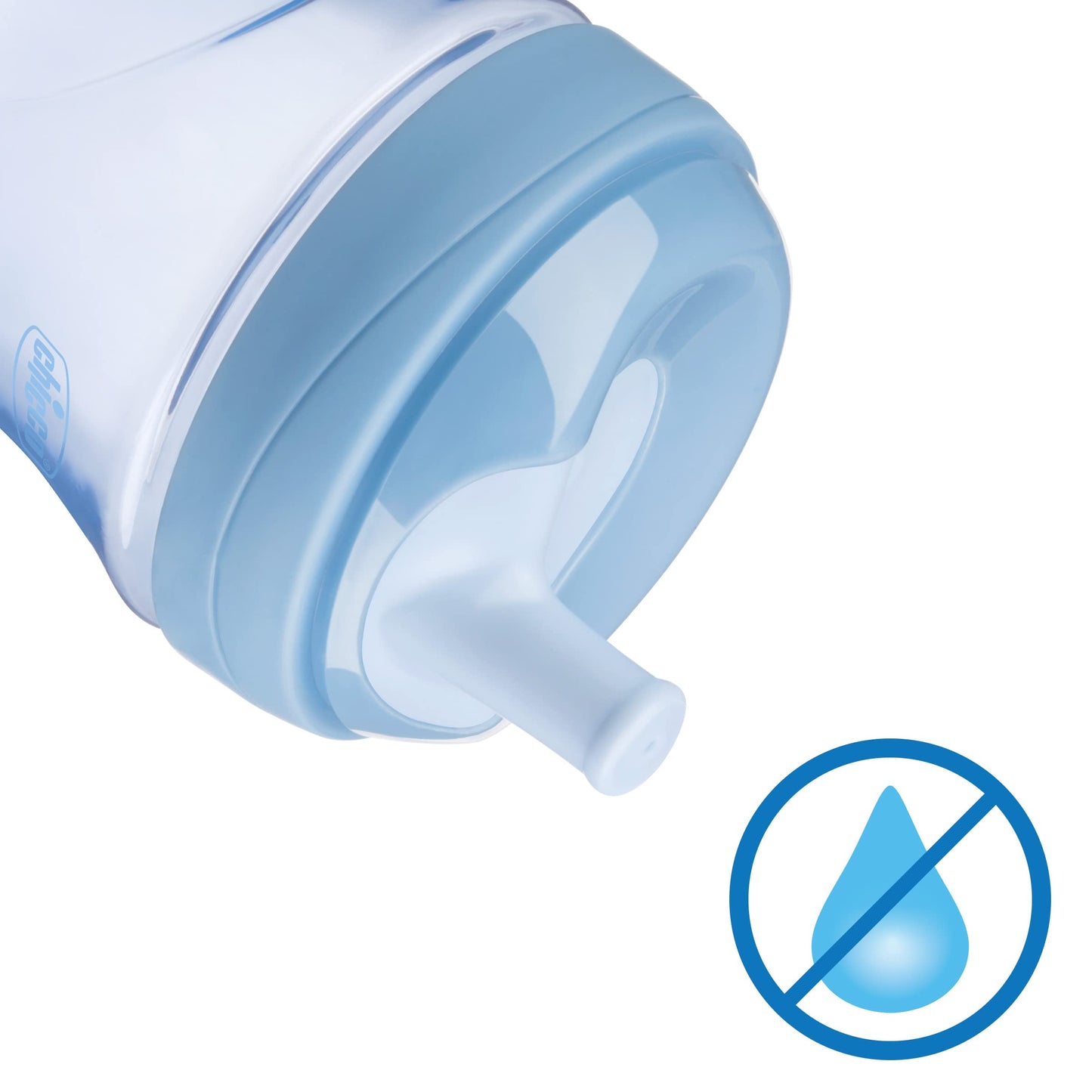 Chicco Sport Spout Trainer With Semi-Firm, Bite-Resistant Spout And Spill-Free Lid 9Oz. | Top-Rack Dishwasher Safe | Easy To Hol