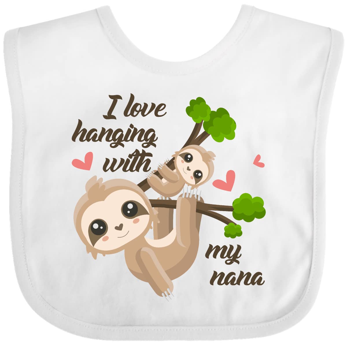 Inktastic Hanging With My Nana Baby Bib White 376Ee