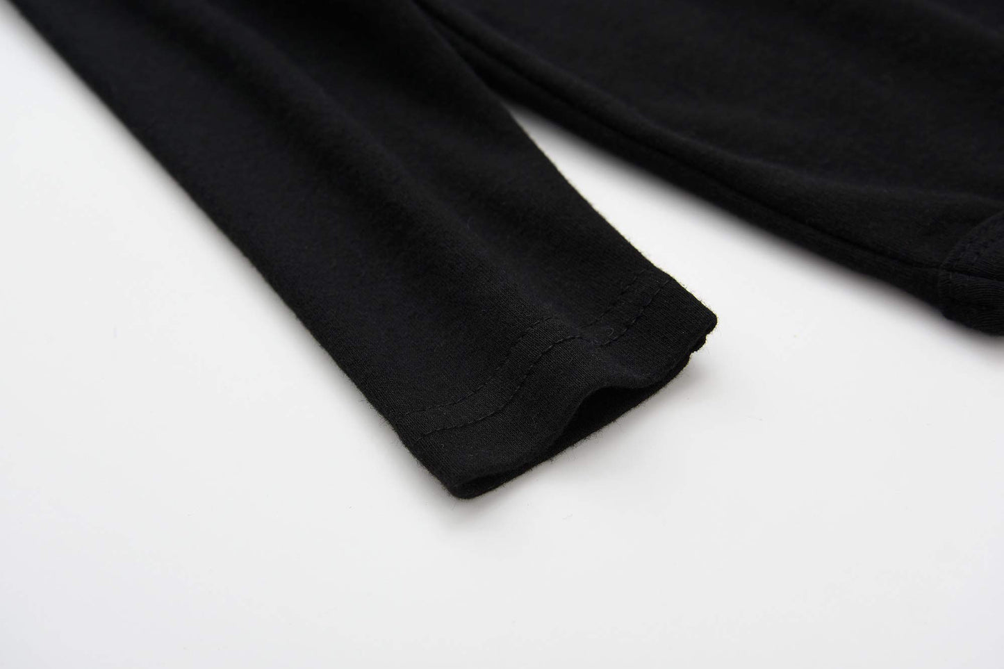 Teach Leanbh Infant Baby Polo Bodysuit Cotton Long Sleeve Pure Color Shirt 3-24 Months (6 Months, Black)