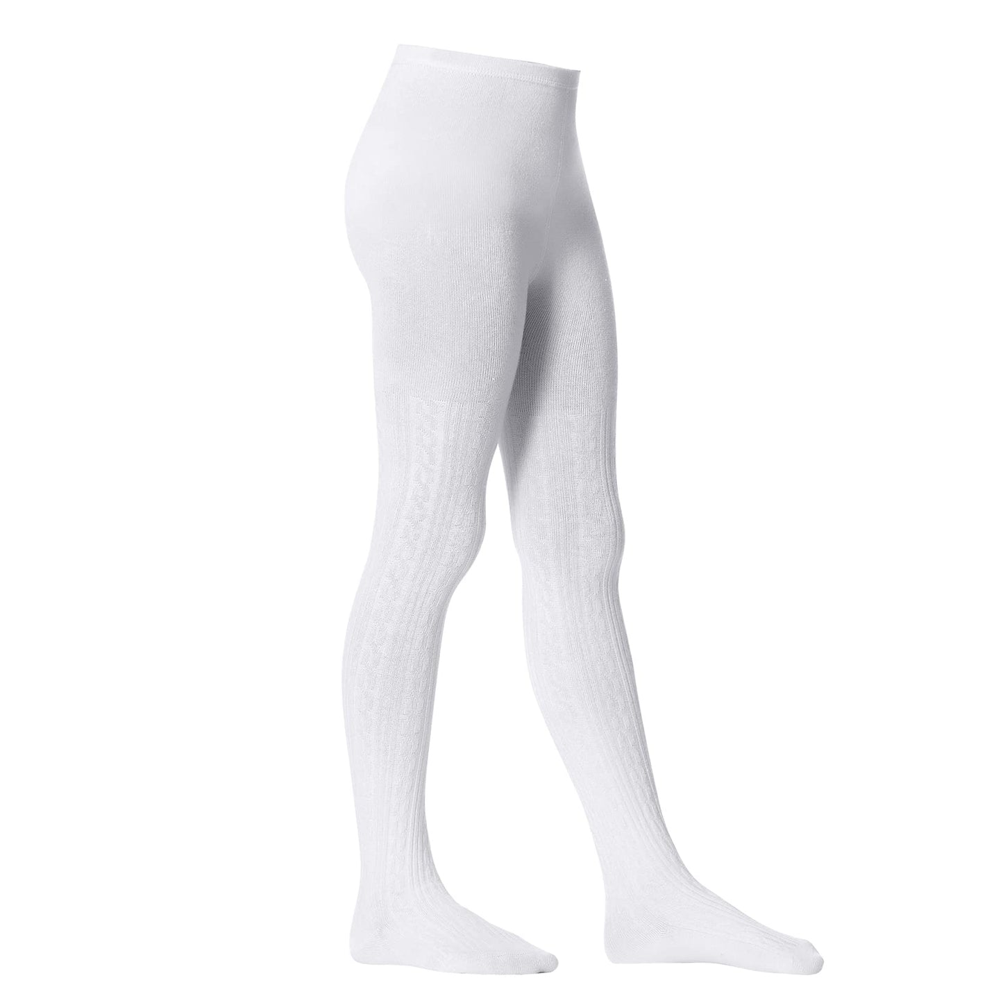 Century Star Girl Tights White Tights Cable Knit Cotton Tights Dance Ballet Pantyhose Leggings Stocking Pants Toddler Tights Age
