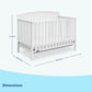 Graco Benton 5-In-1 Convertible Crib (White) - Greenguard Gold Certified, Converts From Baby Crib To Toddler Bed, Daybed And Ful