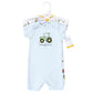 Hudson Baby Unisex Baby Cotton Rompers, Tractor, 3-6 Months