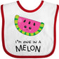Inktastic I 'M 1 In A Melon Cute Smiling Watermelon Baby Bib White And Red 288Ac