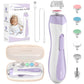 Colarlemo Rechargeable Baby Nail Trimmer Electric Baby Nail File, 15-In-1 Nail Clippers Filer Buffer Kit With Dust Cover Led Lig