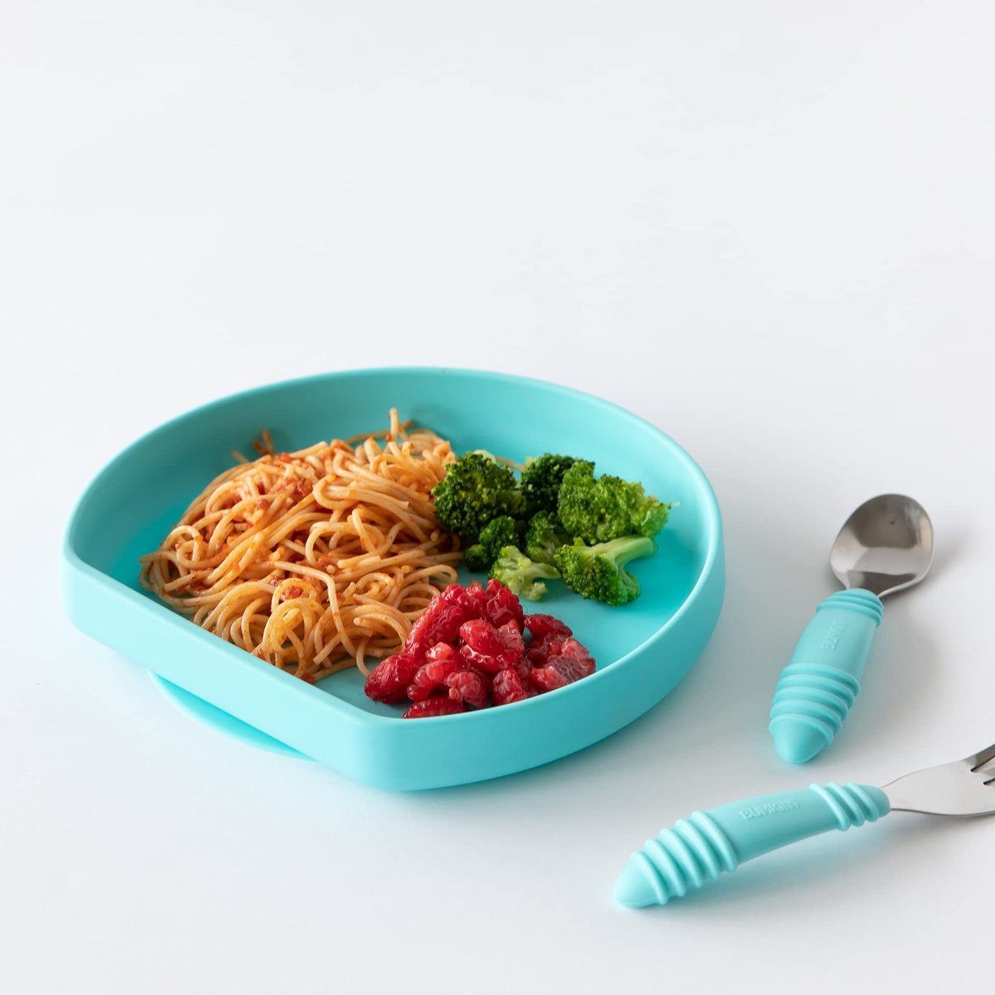 Bumkins Toddler and Baby Suction Plate, Silicone Grip Plate for Babies and Kids, Baby Led Weaning, Children Feeding Supplies, No