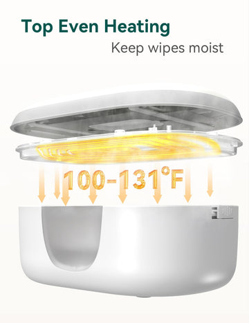 Babelio Baby Wipe Warmer And Wet Wipes Dispenser | Large Capacity Wipes Warmer For Babies With Night Light | Top Even Heating, 4