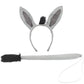 JOINPAYA Donkey Costume Set: Donkey Ears Headband Tail Soft for Dress Up Party Halloween Birthday Cosplay 9.82in, Grey Black