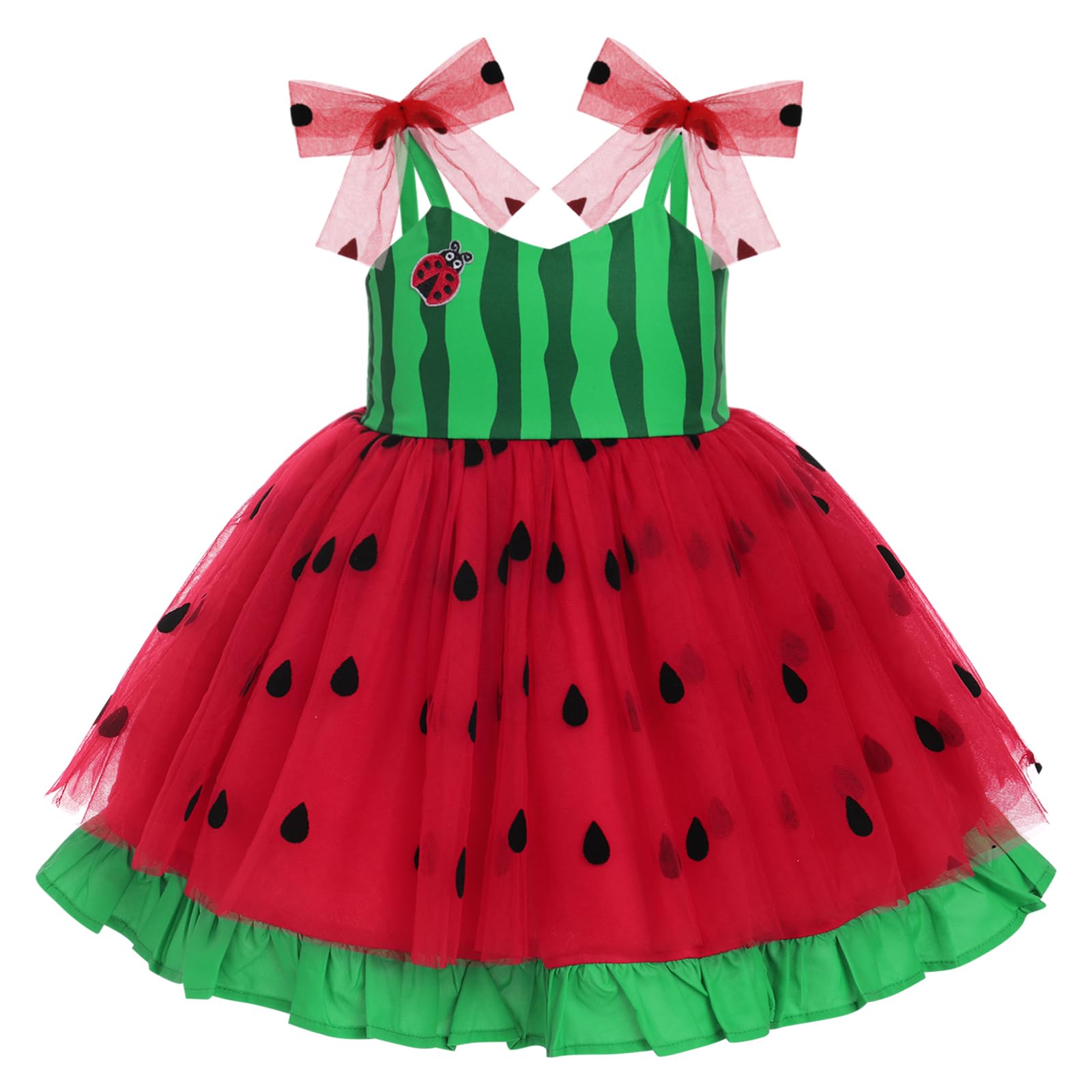 Idopip Baby Girls Watermelon Tutu Dress Summer Sleeveless Backless Pri – Cutebab WBBAPB0CHW2D8VQ