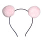 Pom Pom Headband Head Hoop Animal Style Cute Fluffy Hairband For Halloween Costume (E)
