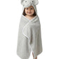 Creeva Cuddle Baby/Kids Hooded Bath Towel In Grey  Soft Cotton With Cute Elephant Face & 3D Ears 100% Cotton, Super Absorbent B