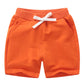 Dcuterq Toddler Baby Kids Solid Cotton Sport Jogger Shorts Pants Boys Girls Summer Casual Elastic Waist Pants Orange 4 Years