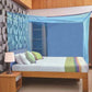 Iblay 10X6.5 Ft Blue Mosquito Netting For Double Bed Polyester Material  Machardani Net 3 People Bed