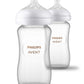 Philips Avent Natural Glass Baby Bottles With Natural Response Nipples (Medium Flow, Flow 3), 8Oz, 2-Pack, Scy913/02