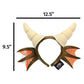 Elope Dragon Horns Costume Headband - Sculpted & Filled Horns & Iridescent Wings Sewn To Sides, Accessory