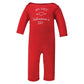 Hudson Baby Unisex Baby Cotton Coveralls, Valentine Easter, 0-3 Months