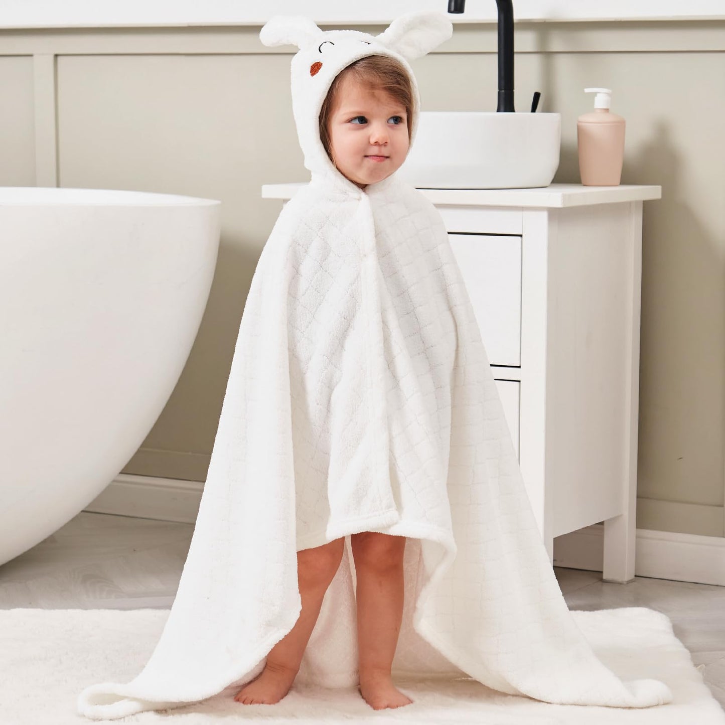 Toddler Bath Towel With Hood Baby Bath Towels Hooded Bath Towel For Toddlers 0-5 Years, 2-Pack Absorbent Hooded Toddler Towels B