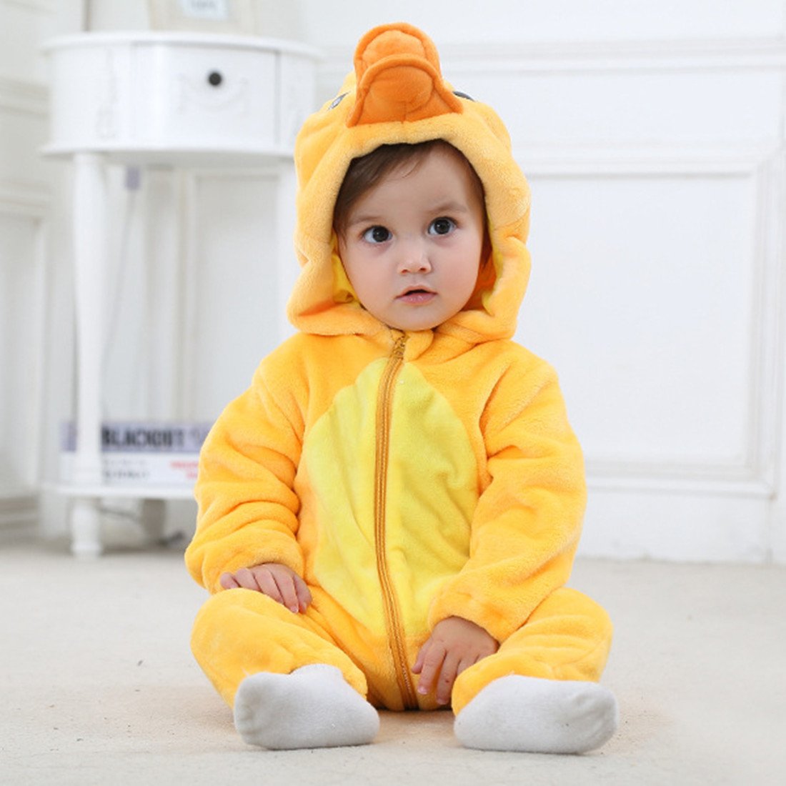 Qzerplay Unisex Baby Halloween Costumes Cartoon Outfit Homewear Duck 100