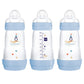 Mam Easy Start Anti-Colic Bottle 9 Oz (3-Count), Baby Essentials, Medium Flow Bottles With Silicone Nipple, Baby Bottles For Bab
