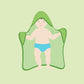 Green Sprouts, Towel Hooded Cotton Aqua