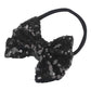 Song Qing Baby Infant Girls Hair Band Sequined Bow Headband Turban Knot Hair Headwear (Black)
