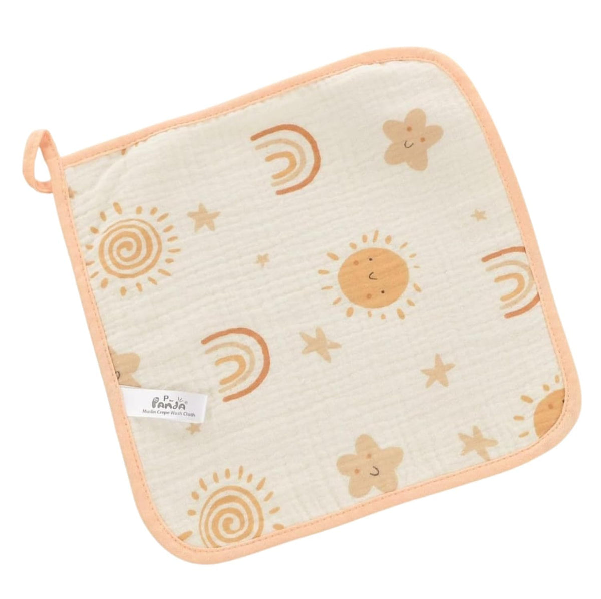 pilu Muslin Washcloths Set of 5 Ultra Soft Cotton Face Towels 25x25cm for Newborns Infants Toddlers Gentle Wipes for Sensitive S
