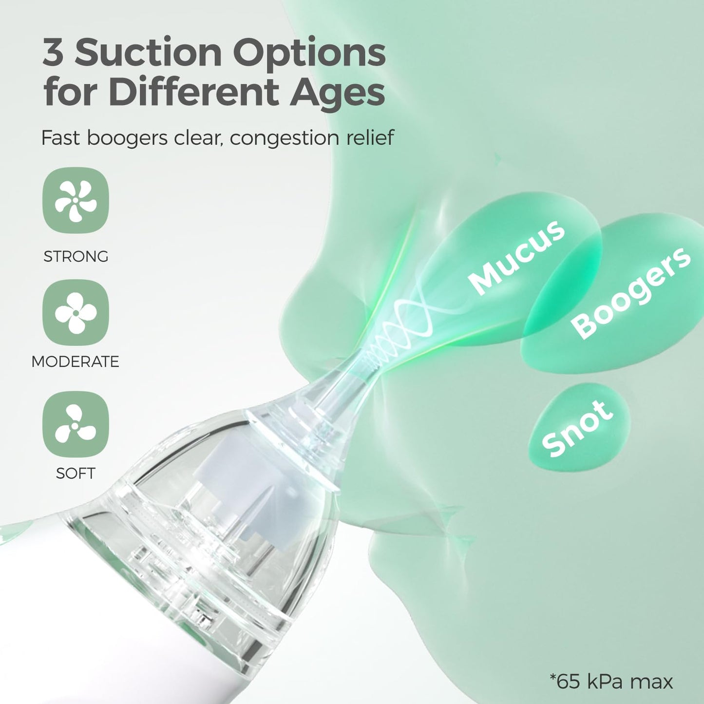 Momcozy Baby Nasal Aspirator, 3 Suction Levels Electric Nasal Aspirator For Baby, Newborn And Toddler, Portable Baby Nose Aspira