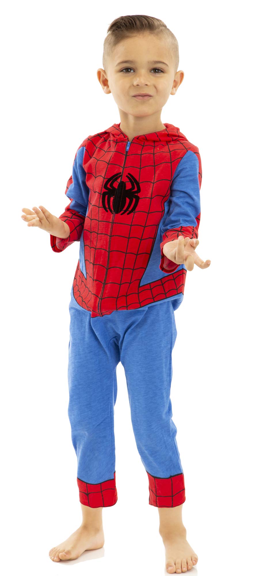Avengers Spider-Man Toddler Boys Zip Up Cosplay Coverall 4T