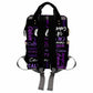 Personalized Diaper Backpack, Custom Black Purple Logo Text Diaper Bag Mummy Nursing Baby Bag Casual Travel Daypack Bag Fashion