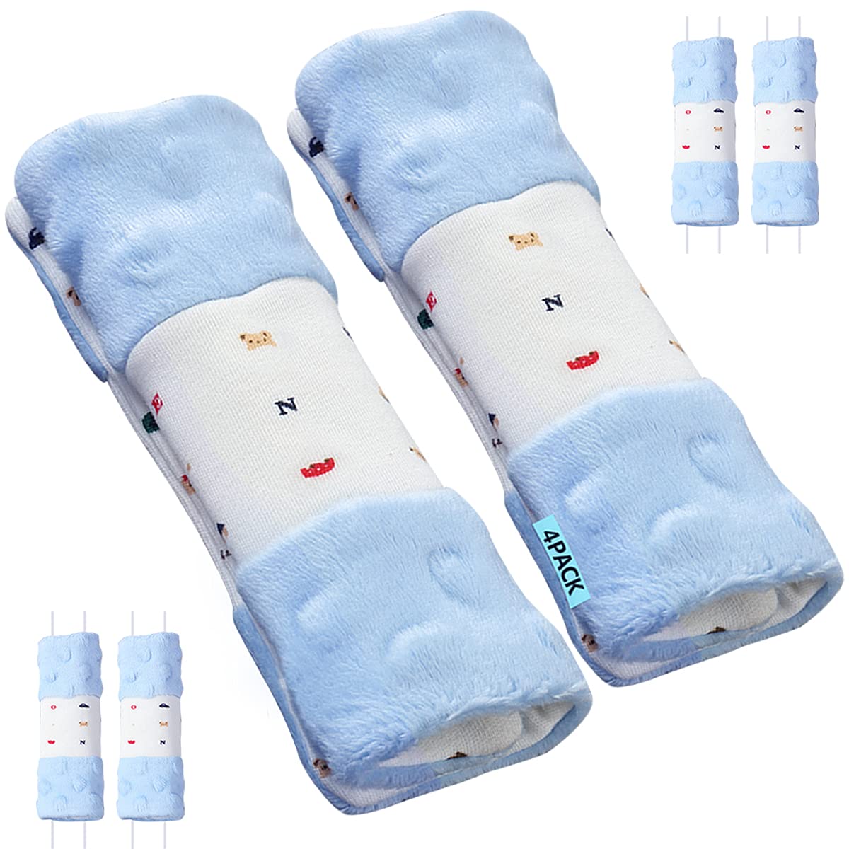 4 Packs Baby Car Seat Straps Cover Shoulder Pads for Baby, Baby Car Seat Belt Pads Seat Belt Covers for All Car Seats/Pushchair/