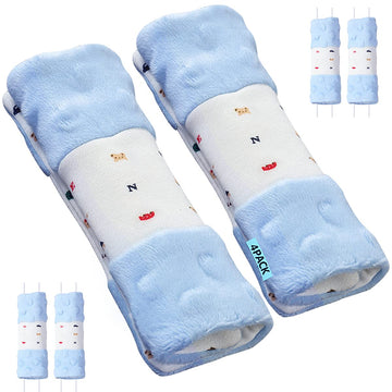 4 Packs Baby Car Seat Straps Cover Shoulder Pads for Baby, Baby Car Seat Belt Pads Seat Belt Covers for All Car Seats/Pushchair/