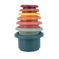 Nuby Stacking Soft Silicone Cups Interactive Toy, Promotes Coordination, Seven Piece (Colors May Vary)