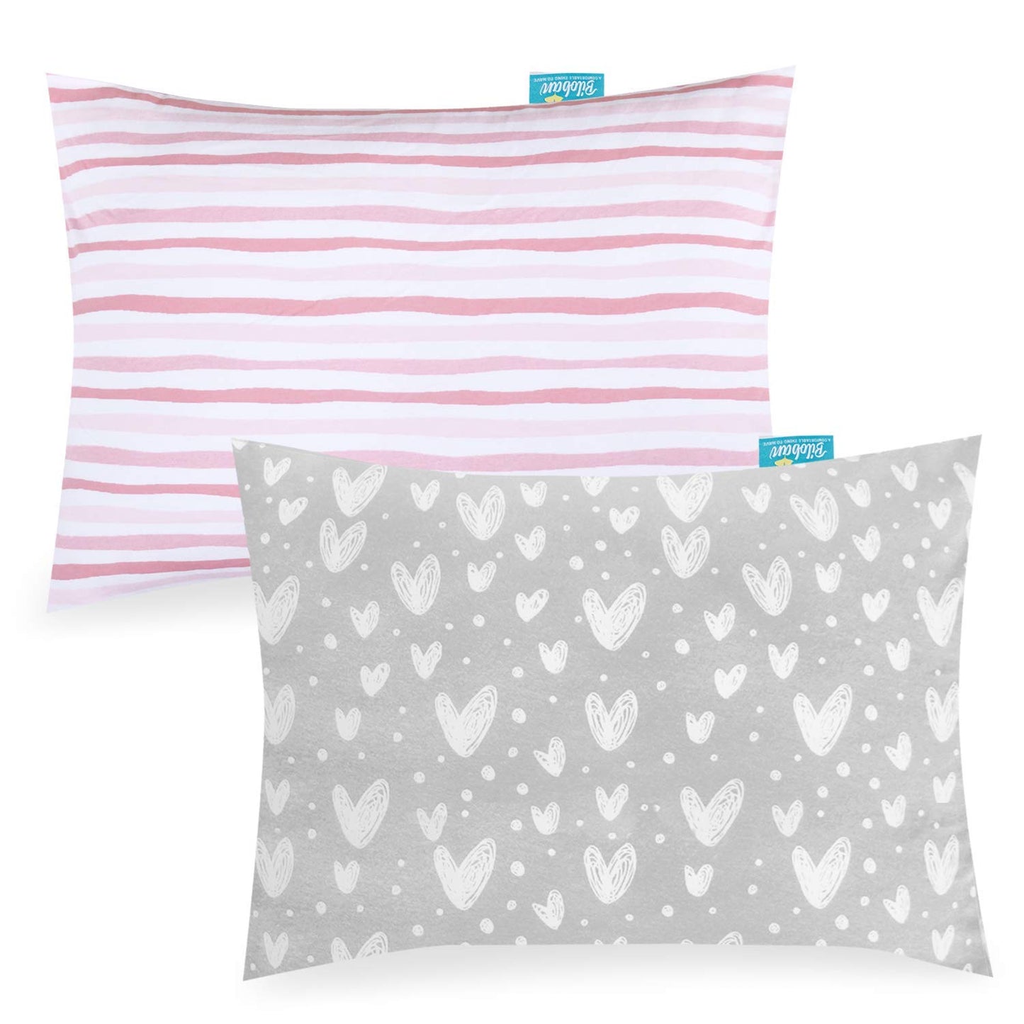 Toddler Kids Pillowcase For Sleeping 2 Pack, 100% Jersey Cotton Ultra Soft Baby Toddler Pillowcase Fit Pillow Sized 13'X 18' O